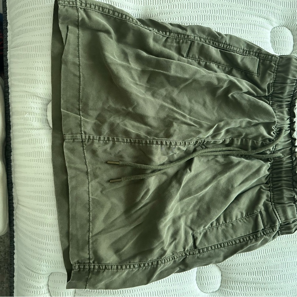 Olive Green Drawstring Shorts
